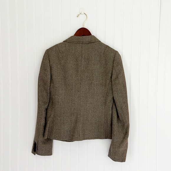 JCREW | Brown Herringbone Wool Jacket Size 6 - Picture 2 of 9